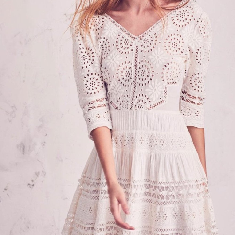 LOVESHACKFANCY Paige cut out mini dress